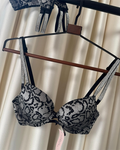 Grey snake print bra set