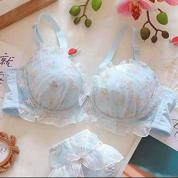 Cotton C cup bra set